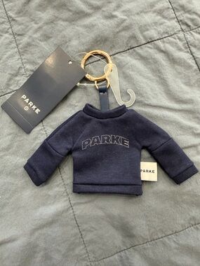 PARKE Navy Mini Sweatshirt Keychain